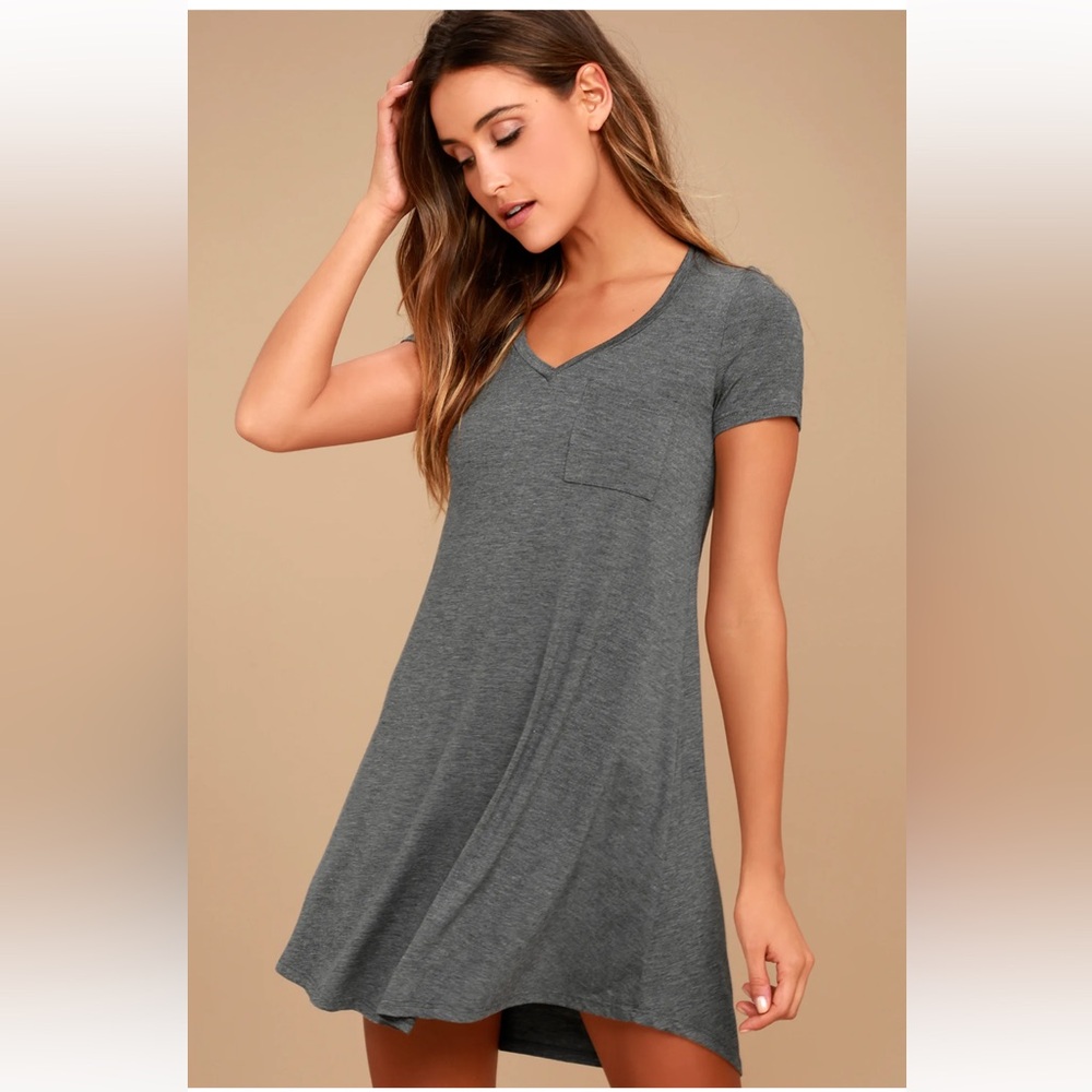 Lulus better together vneck shirt dress